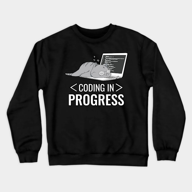 Programming Developer Coding Cat Crewneck Sweatshirt by Tobias Store